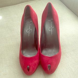 Jessica Simpson Platform Red Suede Pump